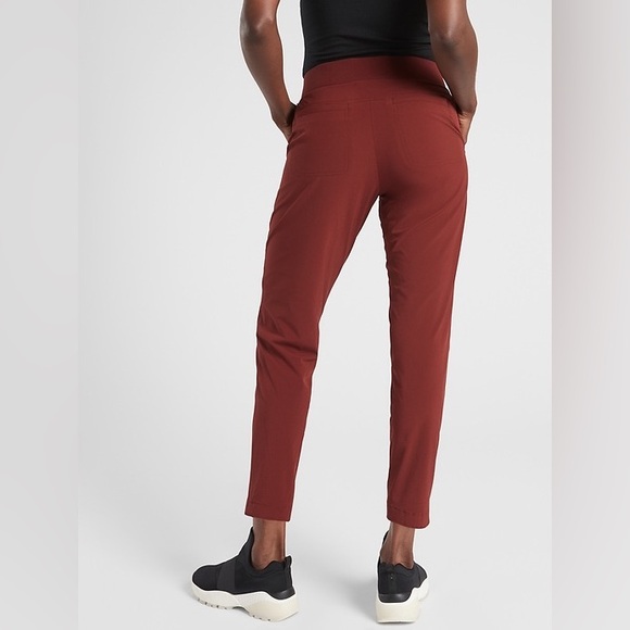 Athleta Women's Midtown Lightweight Athleisure Ankle Pant in Dried Cinnamon - Picture 2 of 12